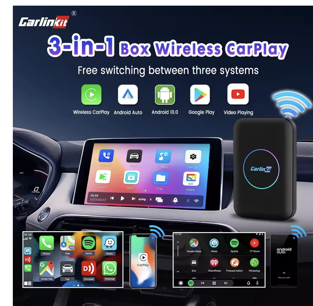Carlinkit Tbox Lite S Kablosuz Carplay 4gb Ram 32GB Rom Android Youtube Netflix Video Oynatma Mini HDMI Girişi