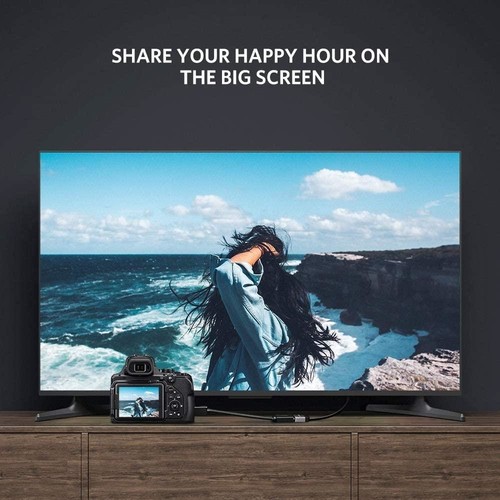 UGREEN Mini HDMI Erkek - HDMI Dişi Adaptör Kablo 22 cm, Siyah, 20137