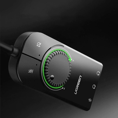 UGREEN USB Harici Stereo Ses Kartı 15cm, Siyah, 40964