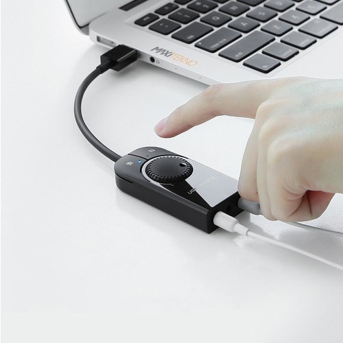 UGREEN USB Harici Stereo Ses Kartı 15cm, Siyah, 40964